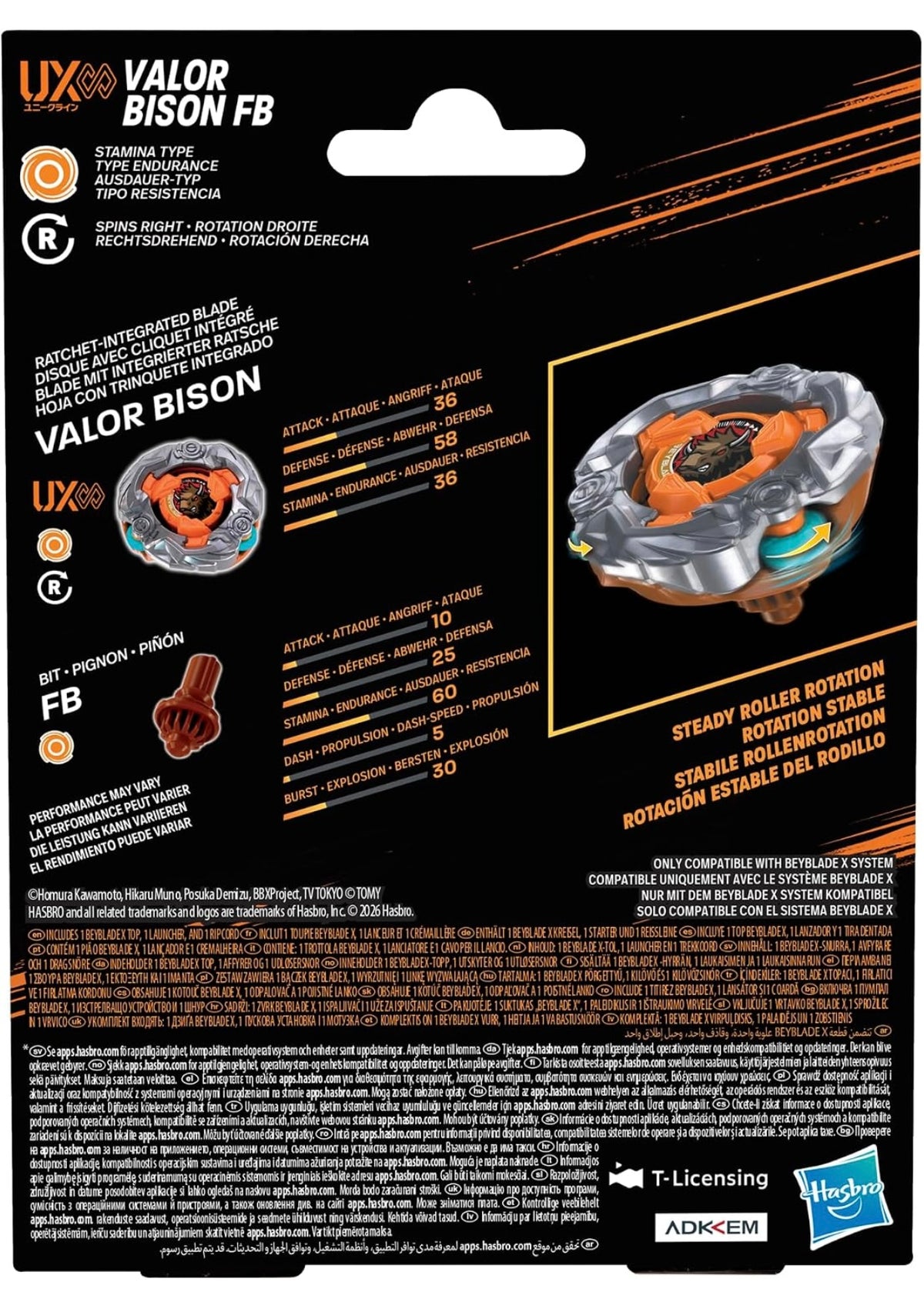 VALOR BISON FB BEYBLADE X