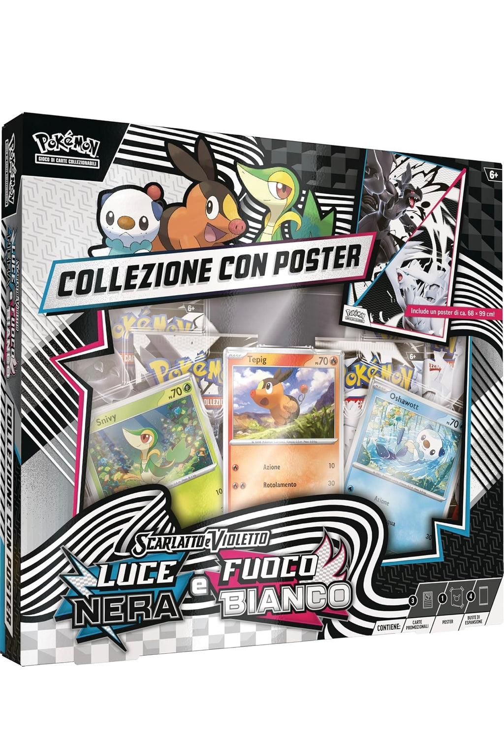 Luce Nera Fuoco Bianco Collezione con Poster