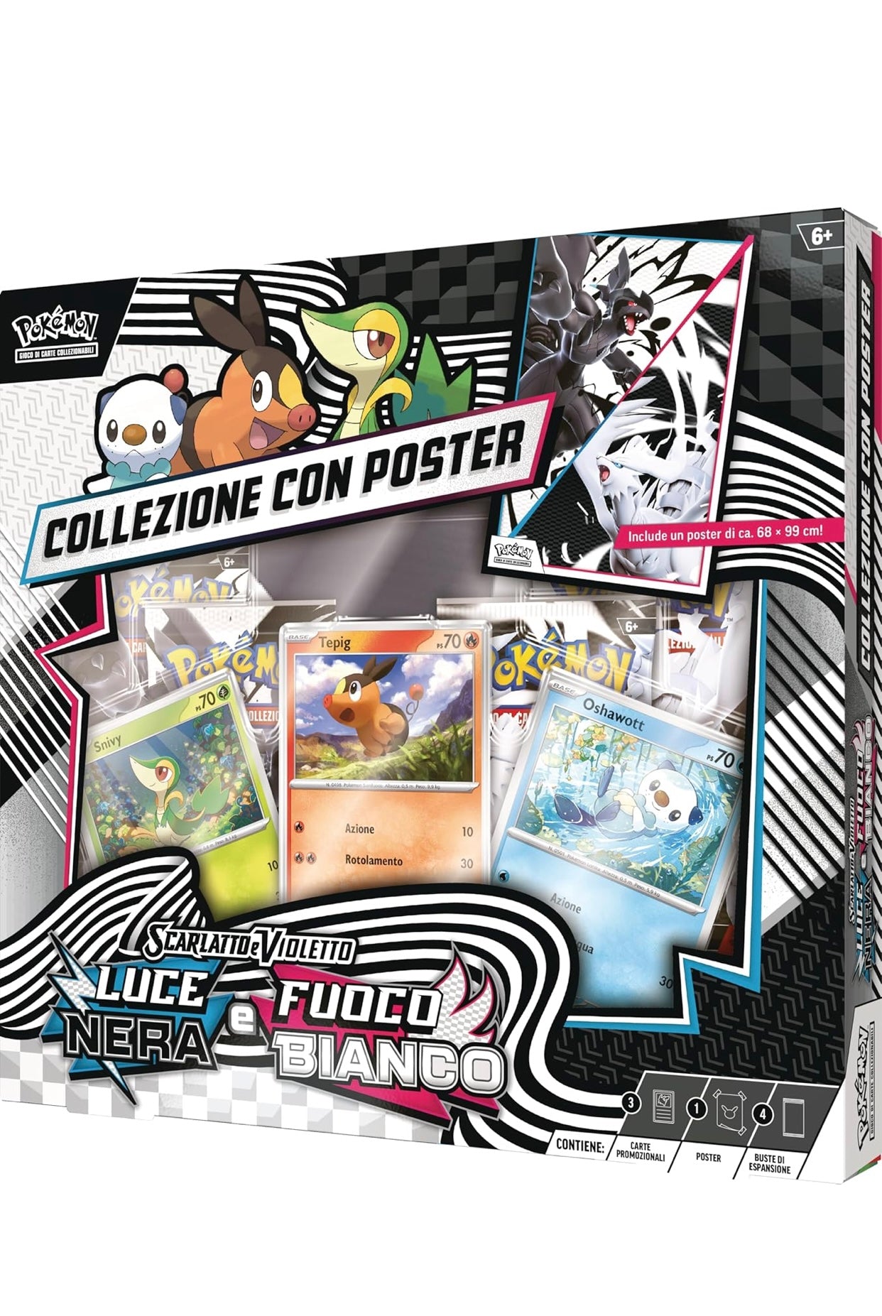 Luce Nera Fuoco Bianco Collezione con Poster