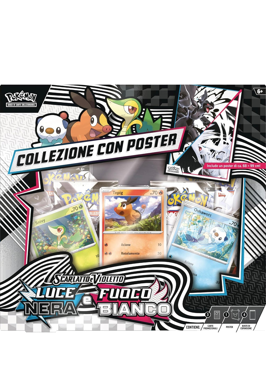Luce Nera Fuoco Bianco Collezione con Poster