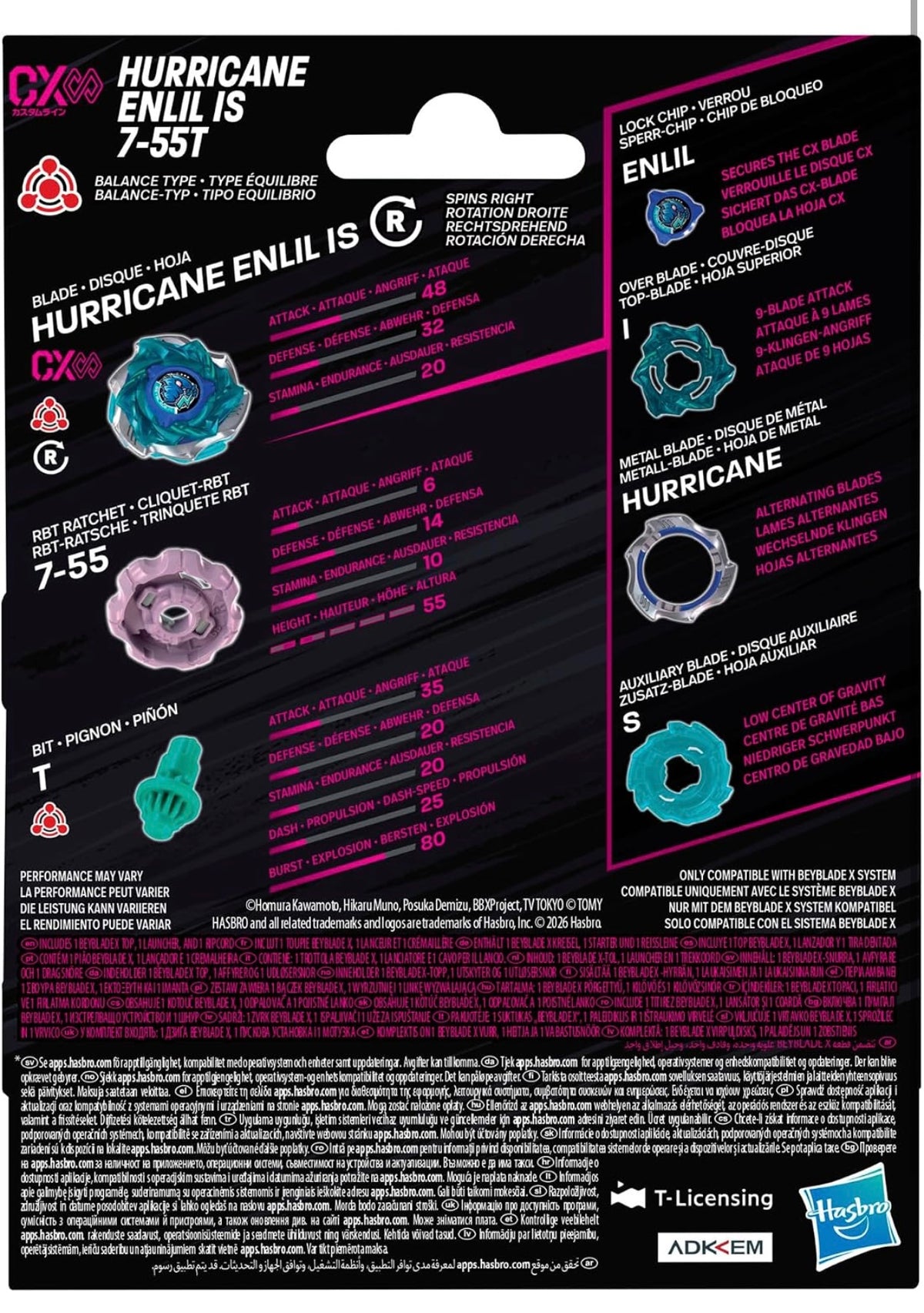 HURRICANE ENLIL IS 7-55T BEYBLADE X