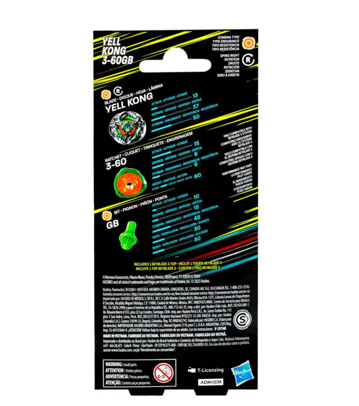 YELL KONG 3-60GB BEYBLADE X