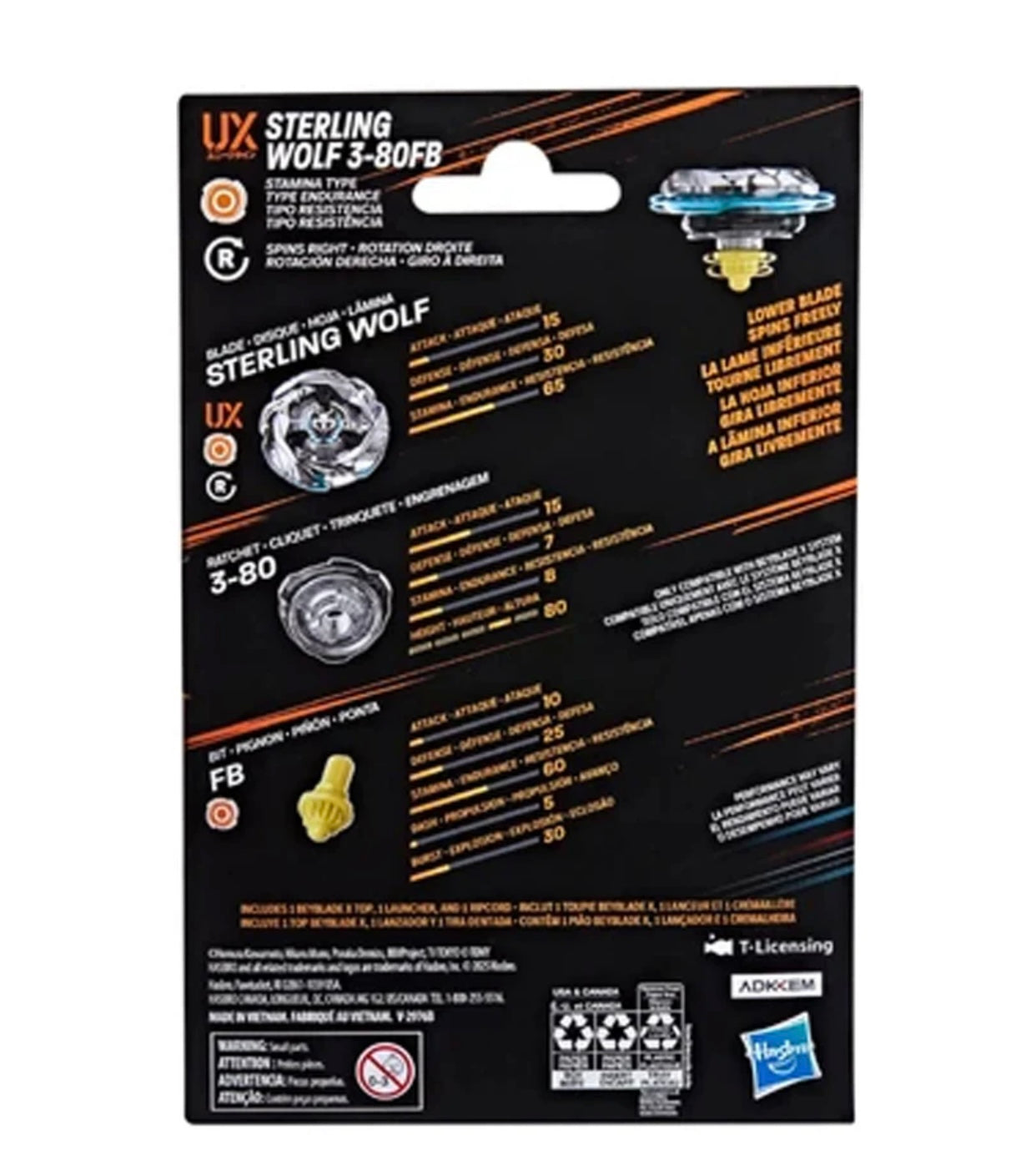 STERLING WOLF 3-80FB BEYBLADE X