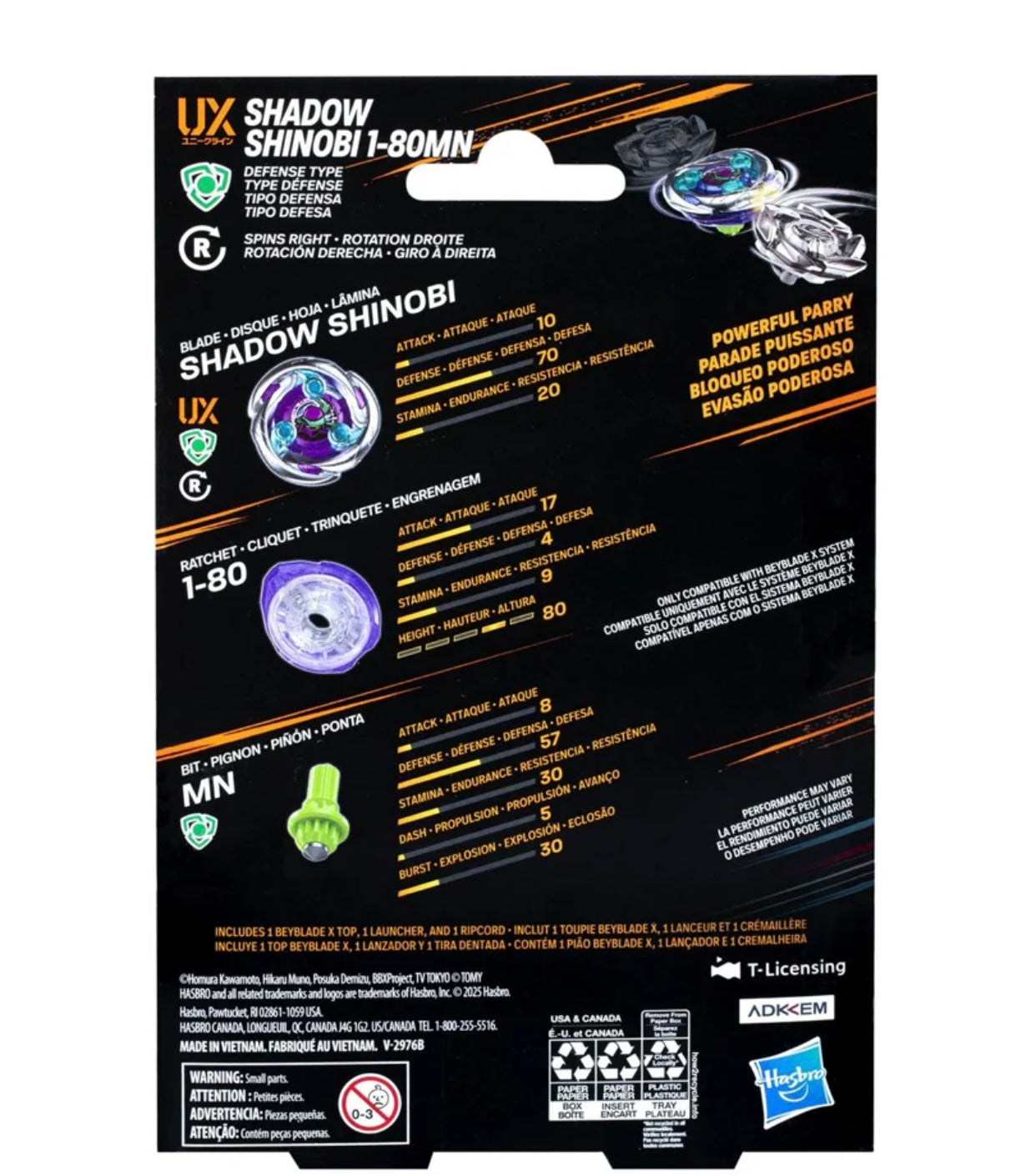SHADOW SHINOBI 1-80MN BEYBLADE X