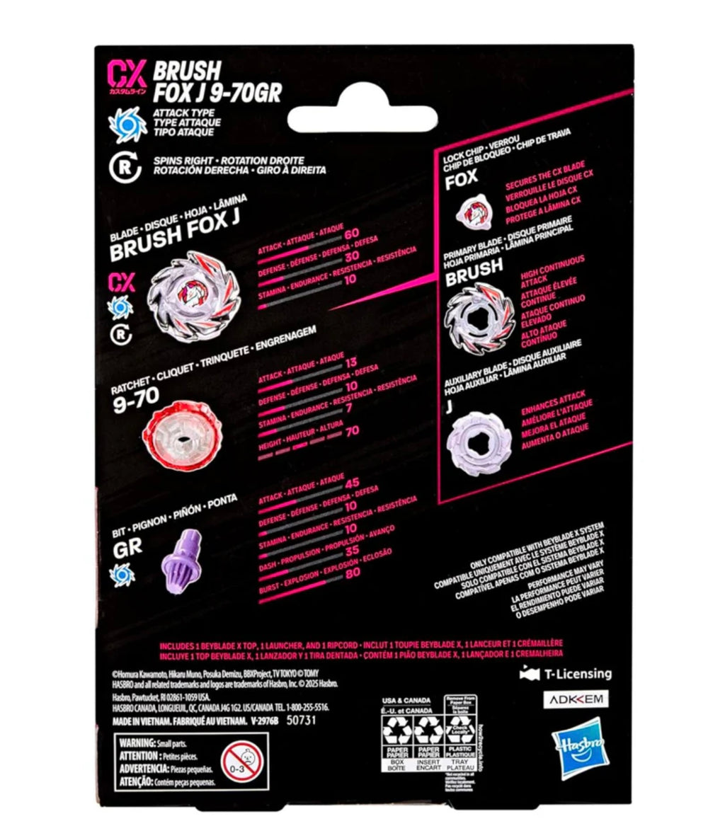BRUSH FOX J 9-70GR BEYBLADE X