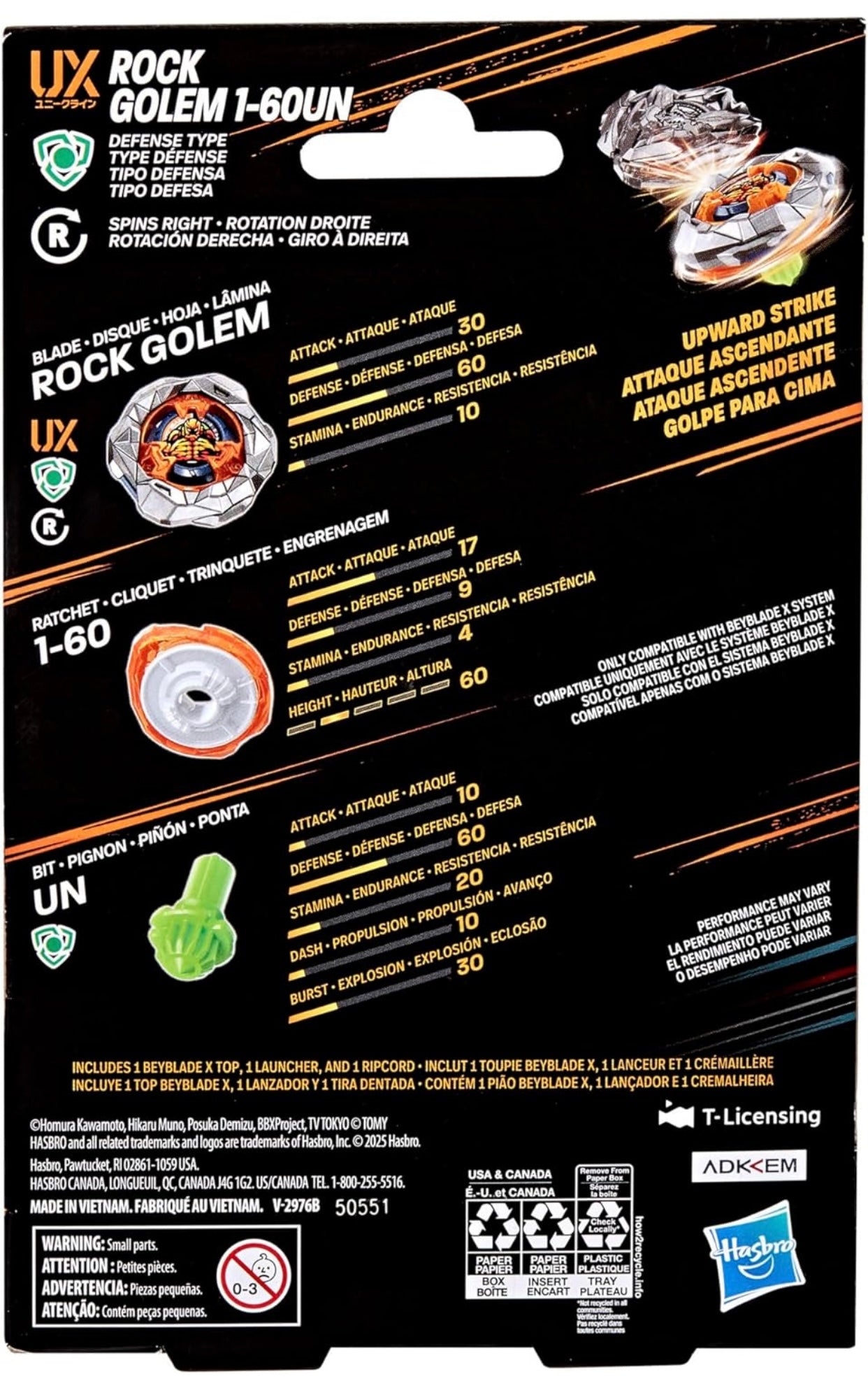 ROCK GOLEM 1-60UN BEYBLADE X