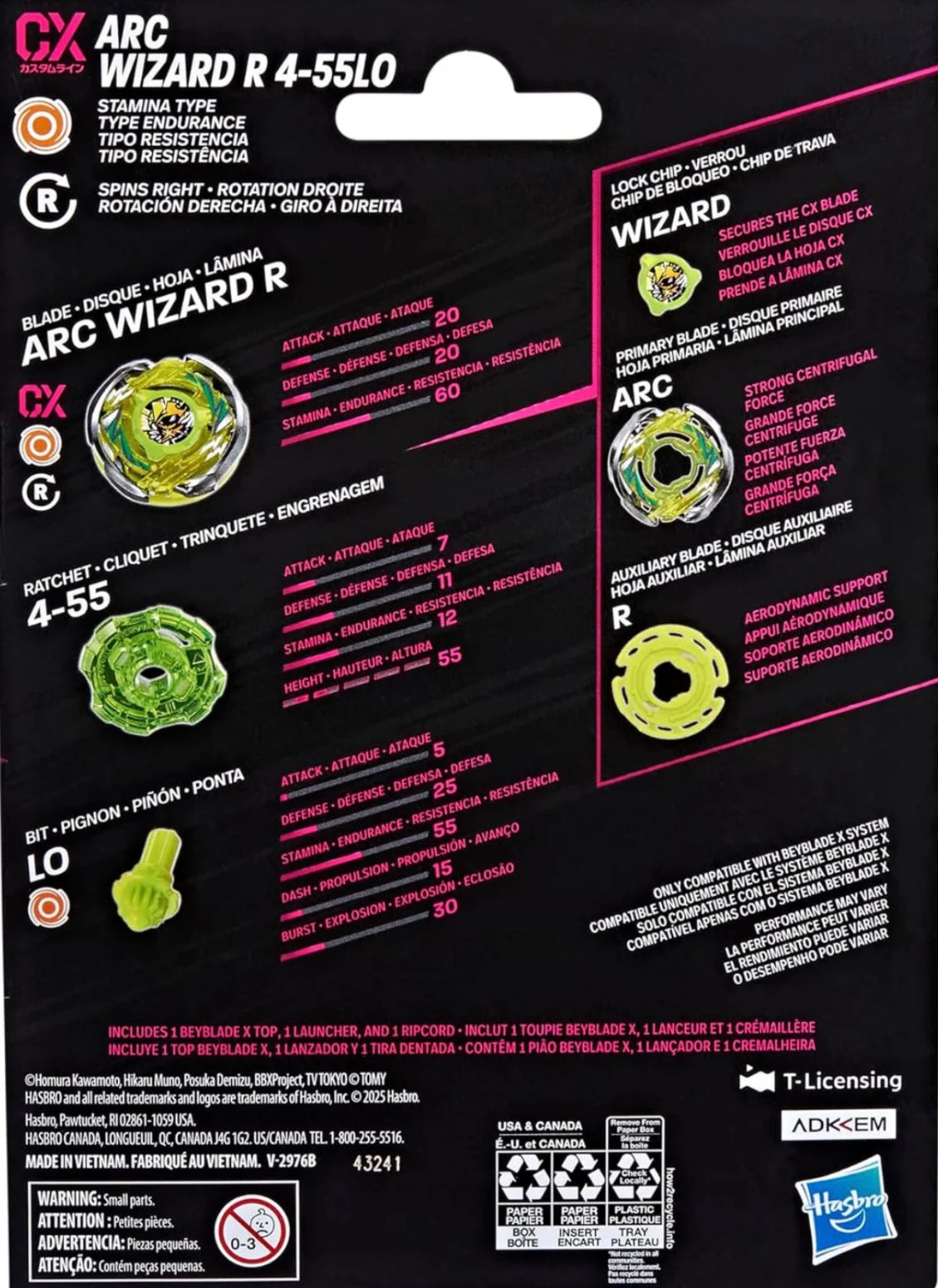 ARC WIZARD R 4-55LO BEYBLADE X